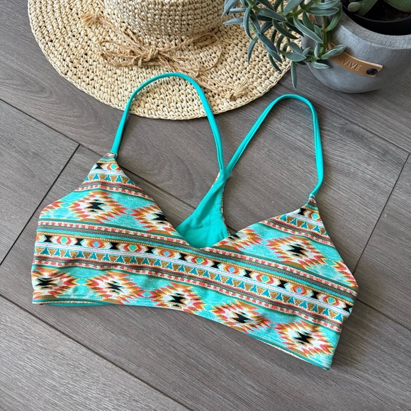 Body Glove Aztec Print Strappy Racer Back Bikini Top XL - Picture 1 of 4